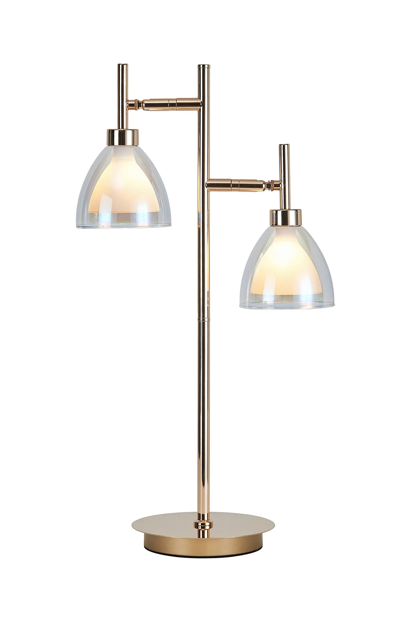 Track lighting with integrated LED driversCassis 2Lt Reader Table Lamp - Gold/Chrome/Black