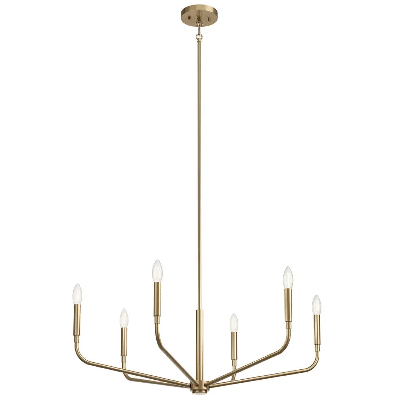 Dimmable Industrial Lighting for Ambiance ControlMadden 32" 6-Light Chandelier, Champagne Bronze Finish Dimmable Industrial Lighting for Ambiance ControlMadden 32" 6-Light Chandelier, Champagne Bronze Finish