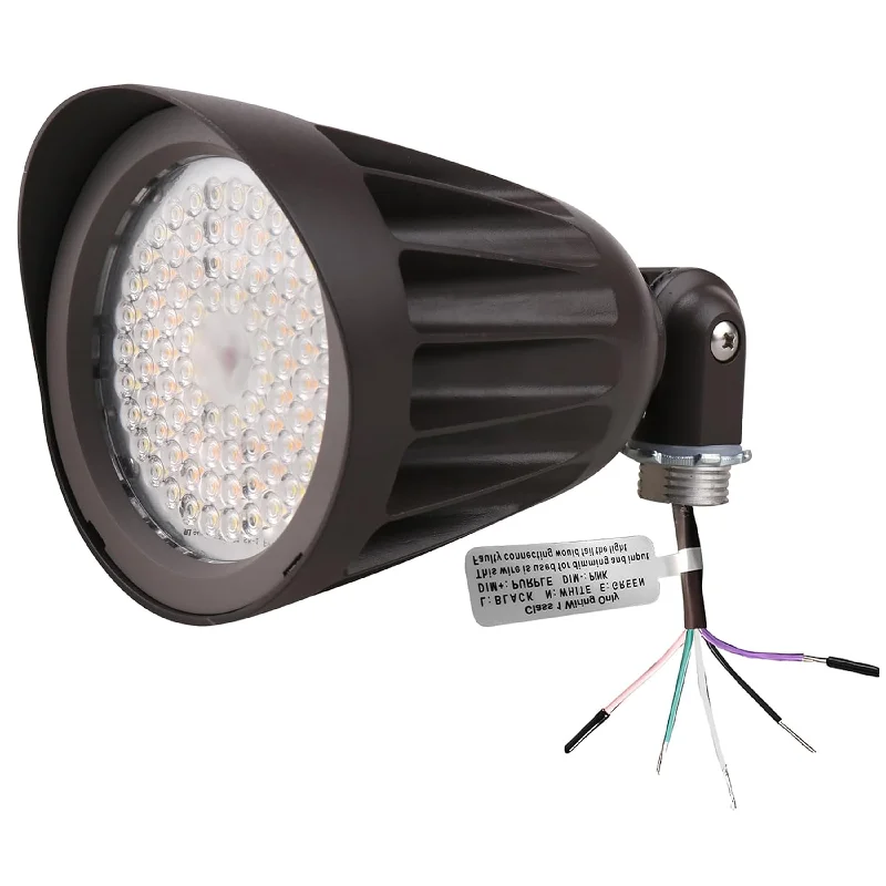 Corrosion - Resistant Industrial Lighting for Coastal Factories25W LED Bullet Flood Light-CCT 3000K/4000K/5000K Tunable-LED Landscape Spotlight,3500LM Dimmable Outdoor Flood Light with Knuckle Mount for Garden Yard Sidewalk-IP65 120-277V UL DLC Listed