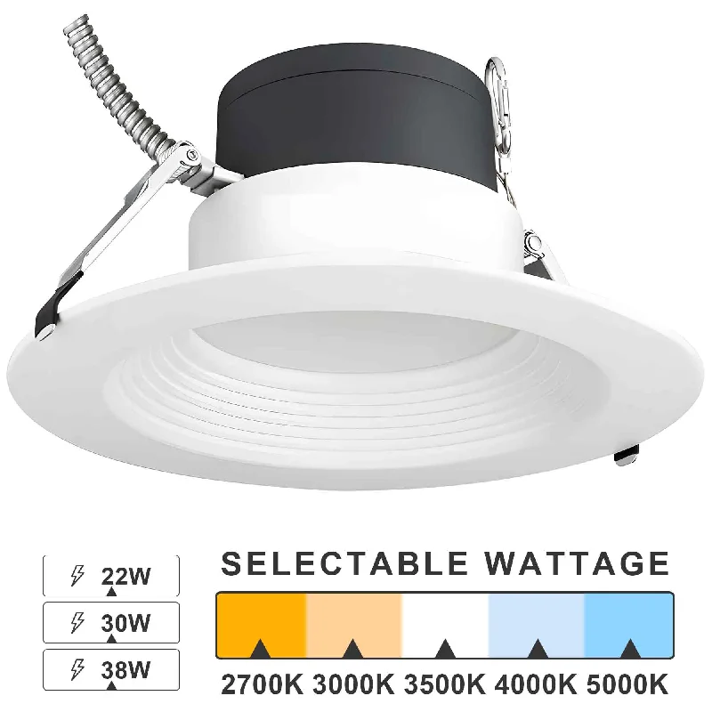 Industrial Lighting for Pharmaceutical Manufacturing10'' LED Commercial Recessed Downlight-Selectable Wattage 22/30/38W-Selectable CCT 2700K/3000K/3500K/4000K/5000K-0~10V Dimmable Industrial Lighting for Pharmaceutical Manufacturing10'' LED Commercial Recessed Downlight-Selectable Wattage 22/30/38W-Selectable CCT 2700K/3000K/3500K/4000K/5000K-0~10V Dimmable