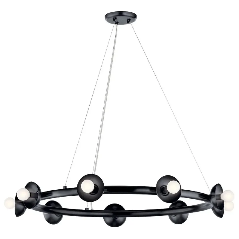 Corrosion - Resistant Industrial Lighting for Coastal FactoriesPalta 35" 9-Light Chandelier, Black Finish Corrosion - Resistant Industrial Lighting for Coastal FactoriesPalta 35" 9-Light Chandelier, Black Finish