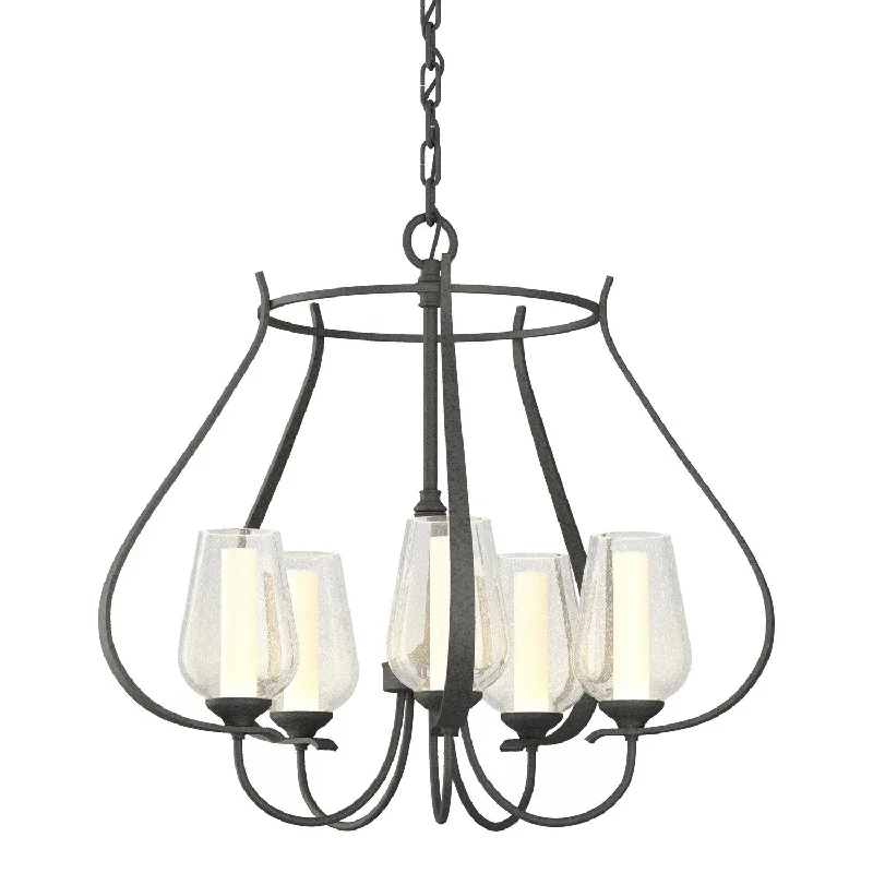 Industrial Lighting for Metal Fabrication ShopsFlora Five Light Chandelier