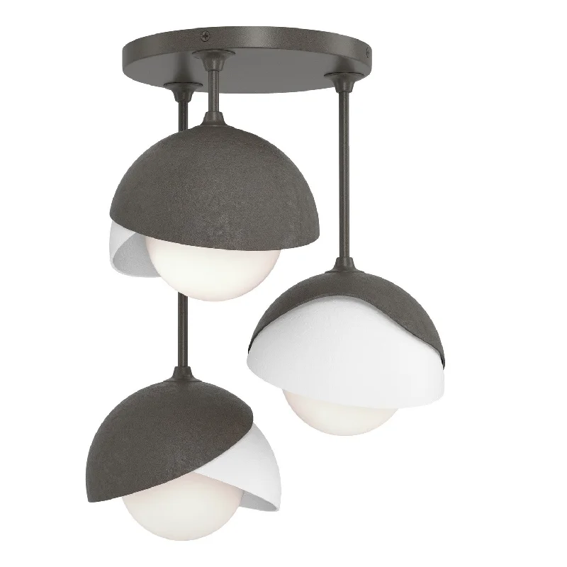 Industrial Wall - Mounted Lighting for Workshop WallsBrooklyn Three Light Semi-Flush Mount