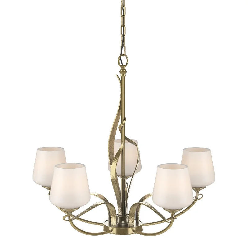 Industrial Lighting for Textile MillsFlora Five Light Chandelier