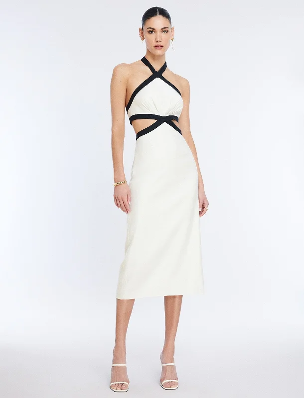 Lula Contrast Trim Midi Dress