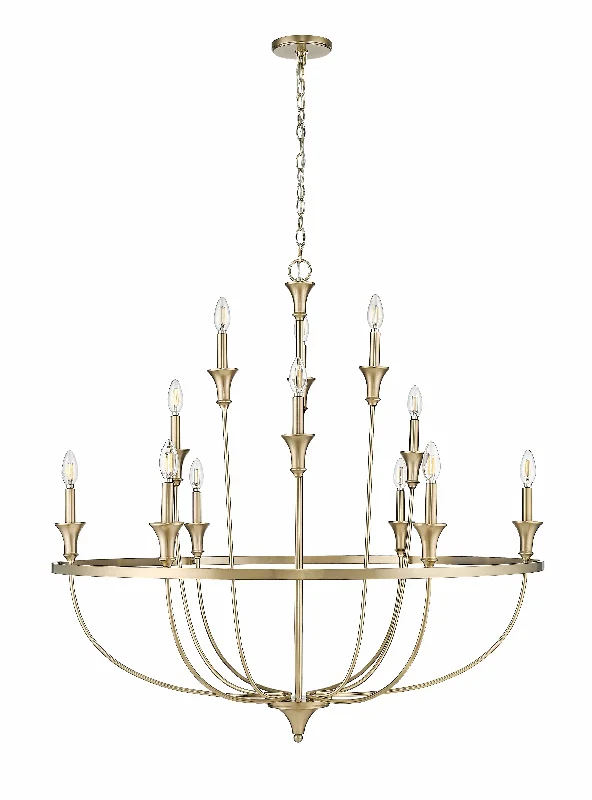 Chandeliers with Colored Glass for a Splash of ColorChandeliers with Colored Glass for a Splash of Color12 Lamps Emery Chandelier - Modern Gold - 40.2in Diameter - E12 Candelabra Base Chandeliers with Colored Glass for a Splash of ColorChandeliers with Colored Glass for a Splash of Color12 Lamps Emery Chandelier - Modern Gold - 40.2in Diameter - E12 Candelabra Base