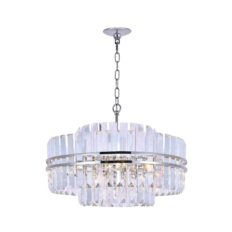 Chandeliers with Metal Frames in Black FinishChandeliers with Metal Frames in Black FinishAshton Collection - 55cm Chandelier - Nickel Plated
