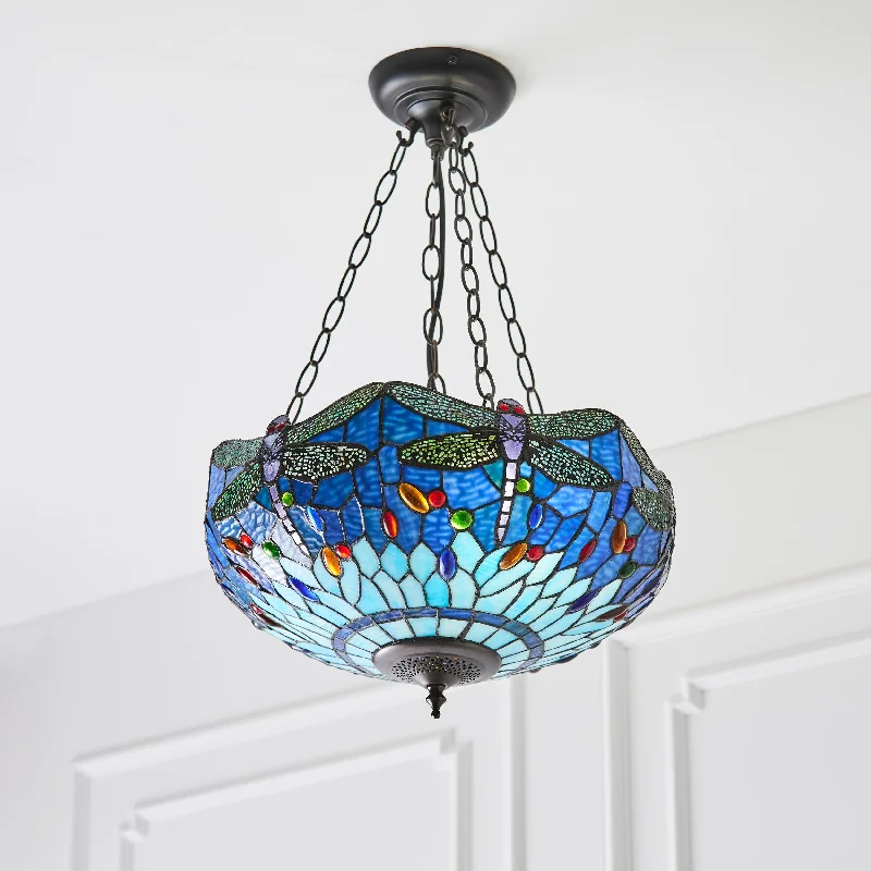 Dimmable Floor Lamp for Adjustable Lighting AmbianceDimmable Floor Lamp for Adjustable Lighting AmbianceBlue Dragonfly Large Tiffany Inverted Tiffany Ceiling Light
