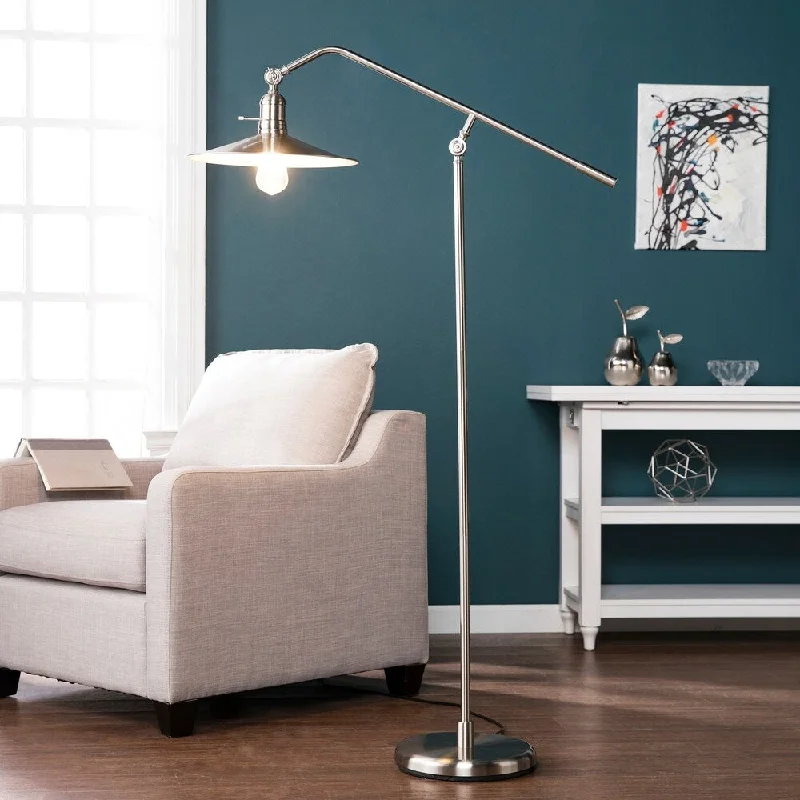 Modern Minimalist Floor Lamp for Contemporary Living RoomsModern Minimalist Floor Lamp for Contemporary Living RoomsCarbon Loft Grimm Brushed Nickel Floor Lamp