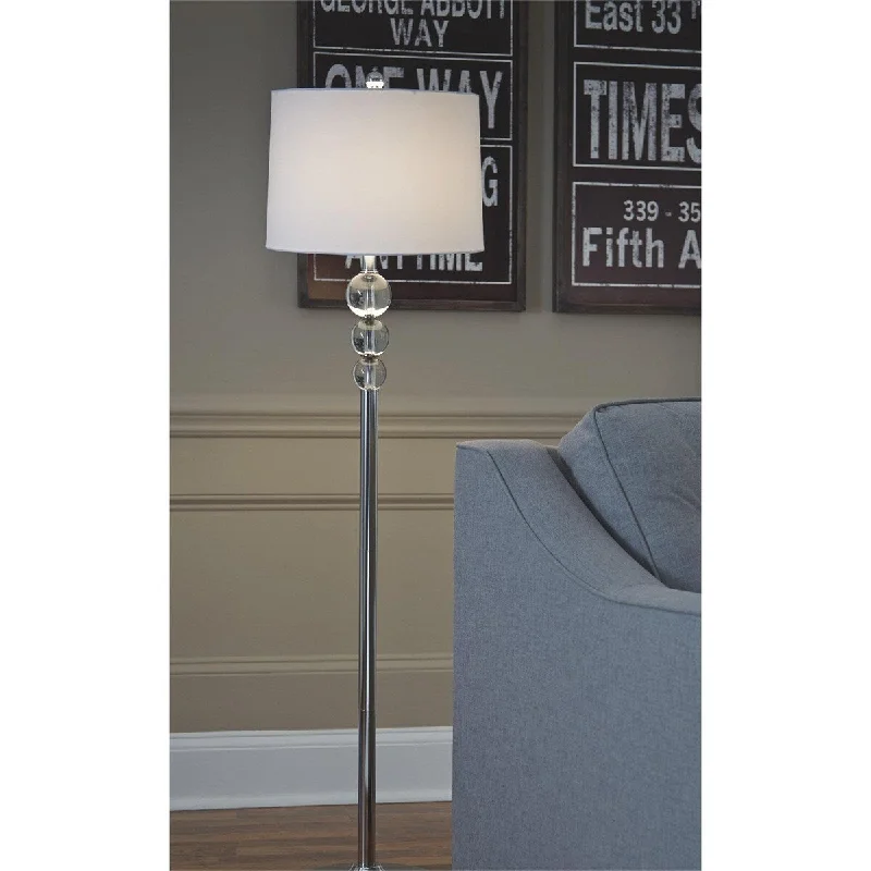 Dimmable Floor Lamp for Adjustable Lighting AmbianceDimmable Floor Lamp for Adjustable Lighting AmbianceClear Chrome Finish Contemporary Floor Lamp