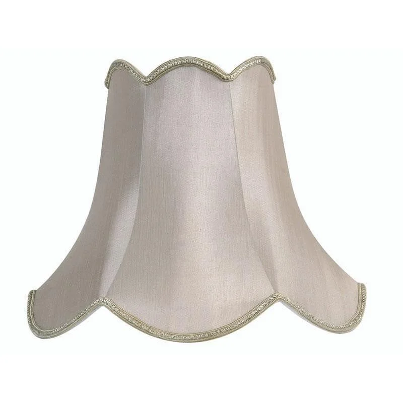 Marble Base Floor Lamp for a Touch of LuxuryMarble Base Floor Lamp for a Touch of LuxuryOaks Lighting 16" Scalloped Soft Grey Faux Silk Lamp Shade