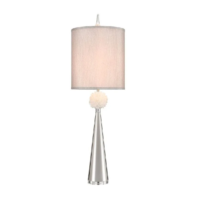 crystal table lamps with dazzling prisms for a glamorous effectcrystal table lamps with dazzling prisms for a glamorous effectBrierley Elms - 1 Light Table Lamp Polished Nickel/Natural Rock