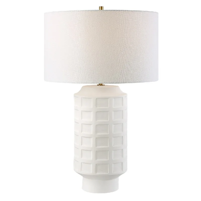 crystal table lamps with dazzling prisms for a glamorous effectcrystal table lamps with dazzling prisms for a glamorous effectUttermost Window Pane White Table Lamp - 28"H,   Shade 10"H x 17"Dia.